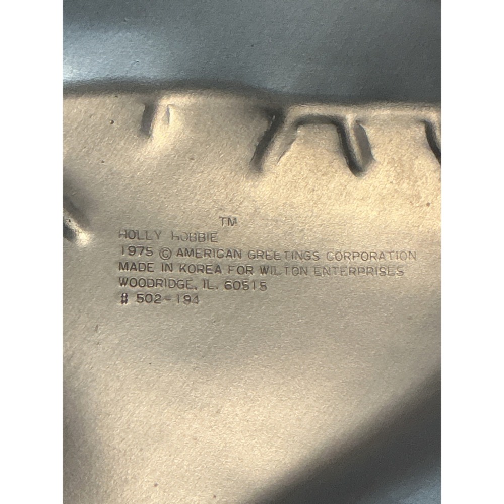 Wilton Holly Hobbie Vintage 1975 Aluminum Cake Pan 502-194 Silver Retro Baking - Picture 5 of 7